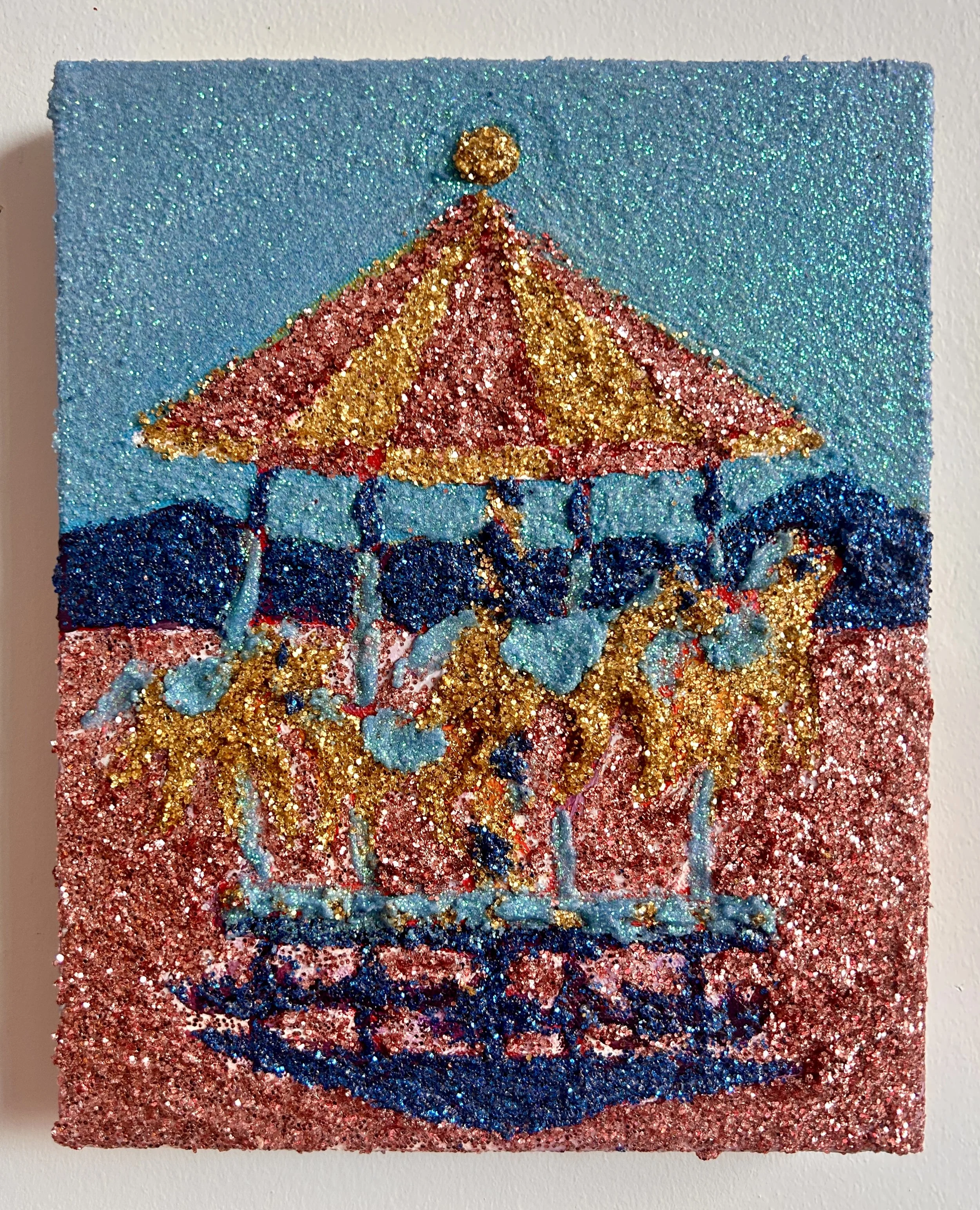 Carousel
10x8"
Acrylic and glitter on canvas