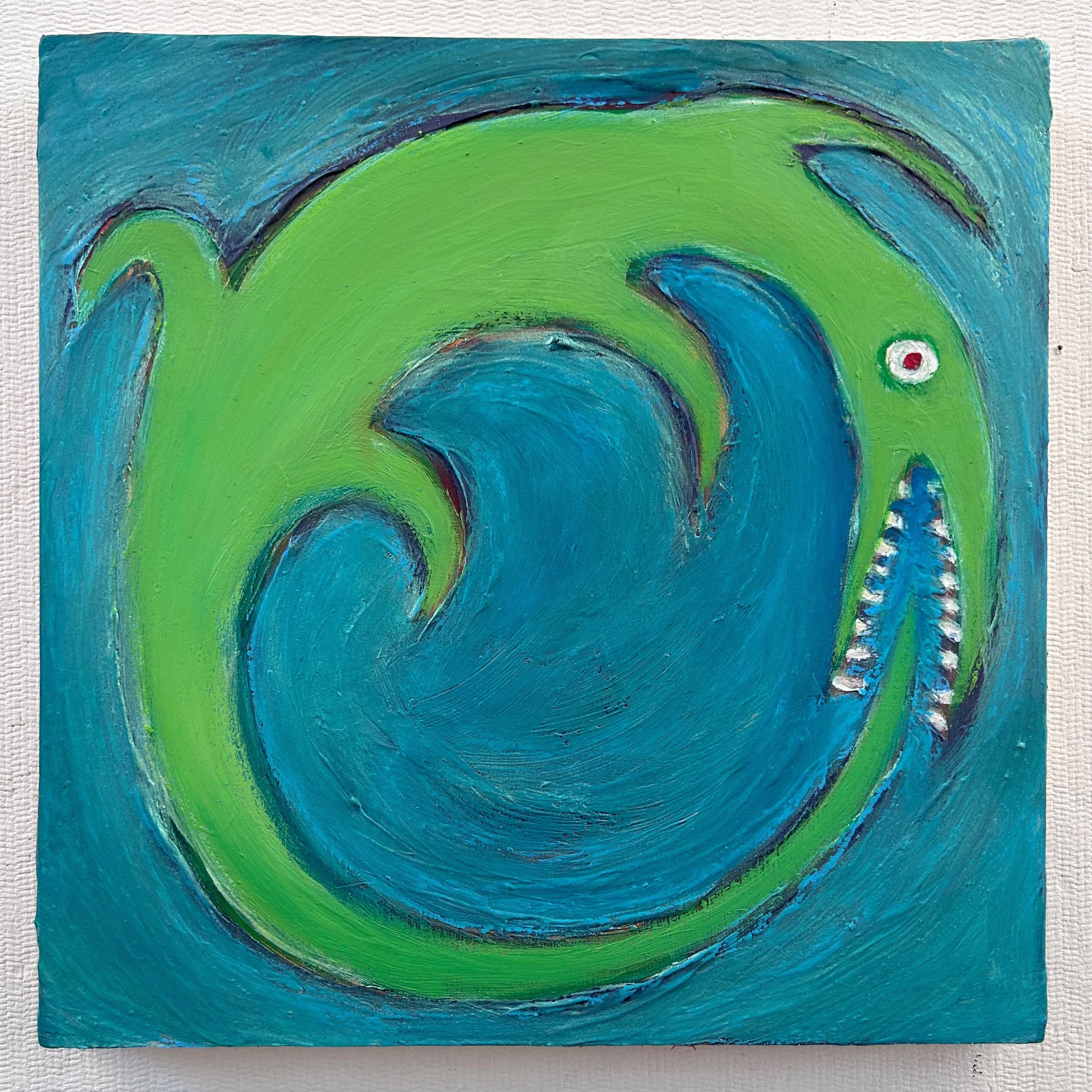 Alligator
10x10"
Acrylic, oil, and oil pastel on panel