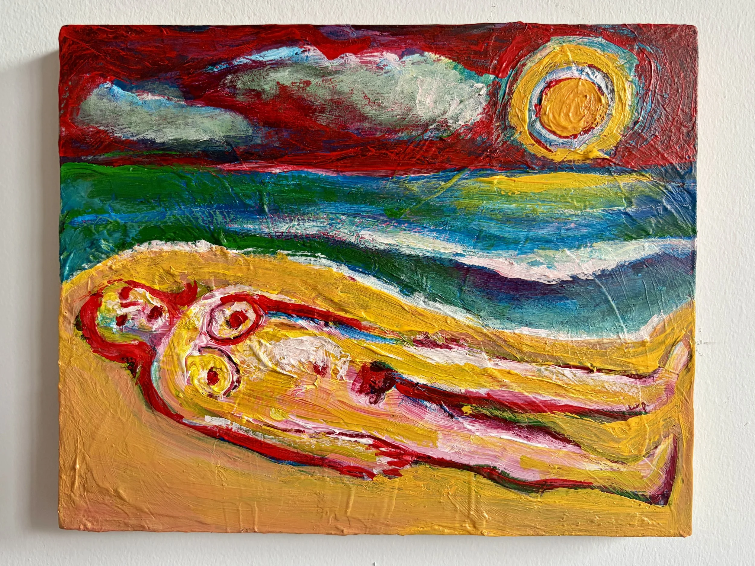 Girl at Beach
9x12"
Acrylic and glue on panel