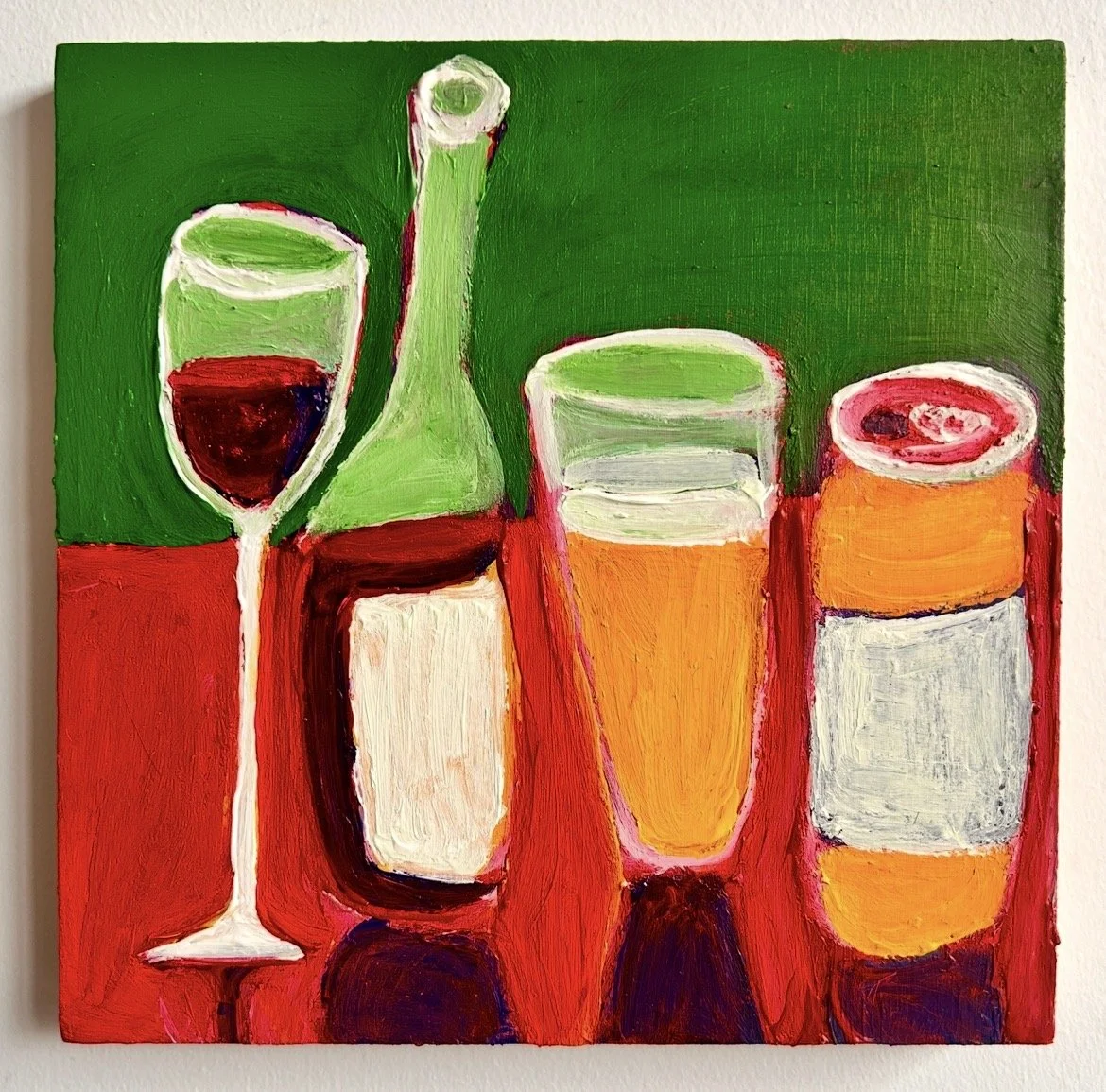 Wine and Beer
8x8"
Acrylic on panel