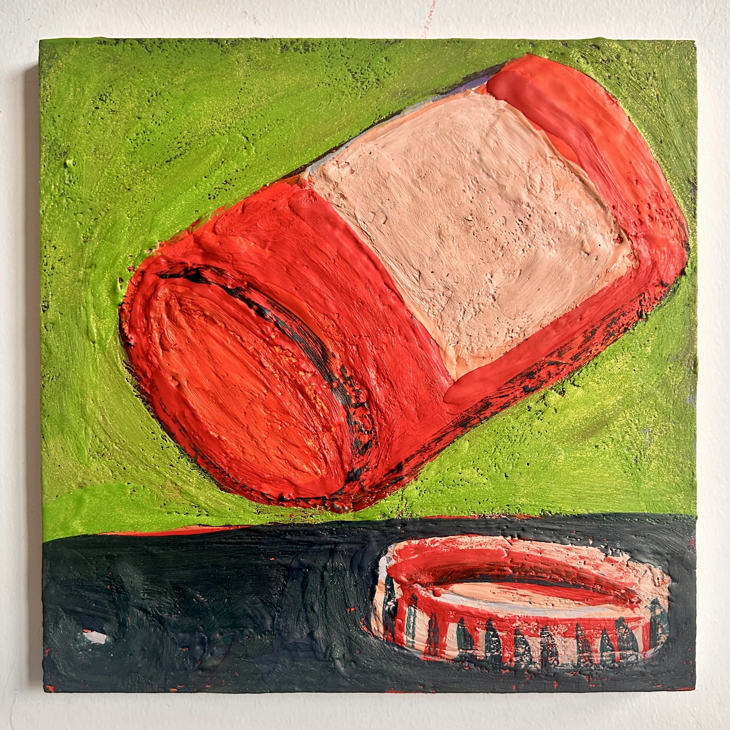 Pill
10x10"
Acrylic and crayon on panel