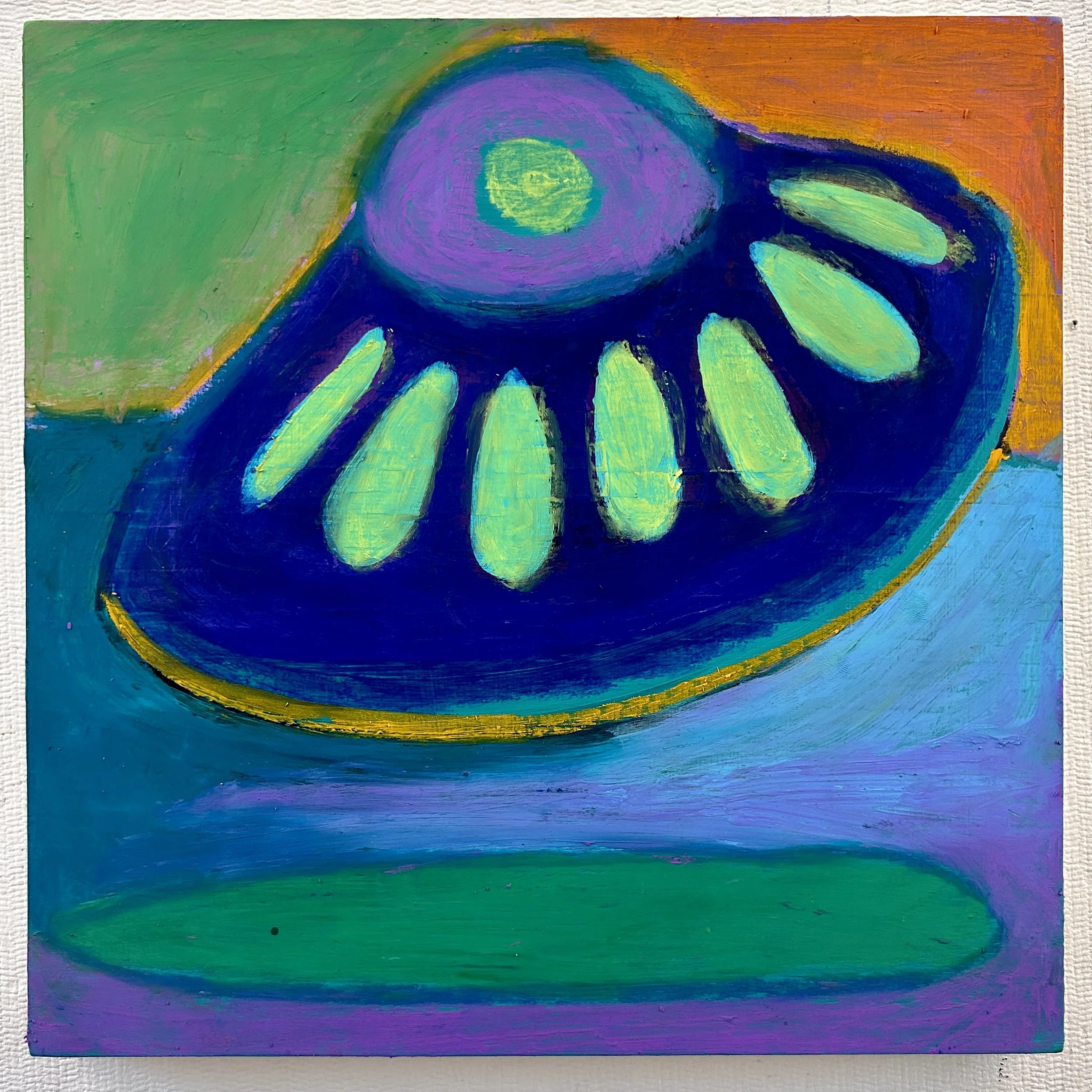 UFO 3
Acrylic and oil pastel on panel
10x10"