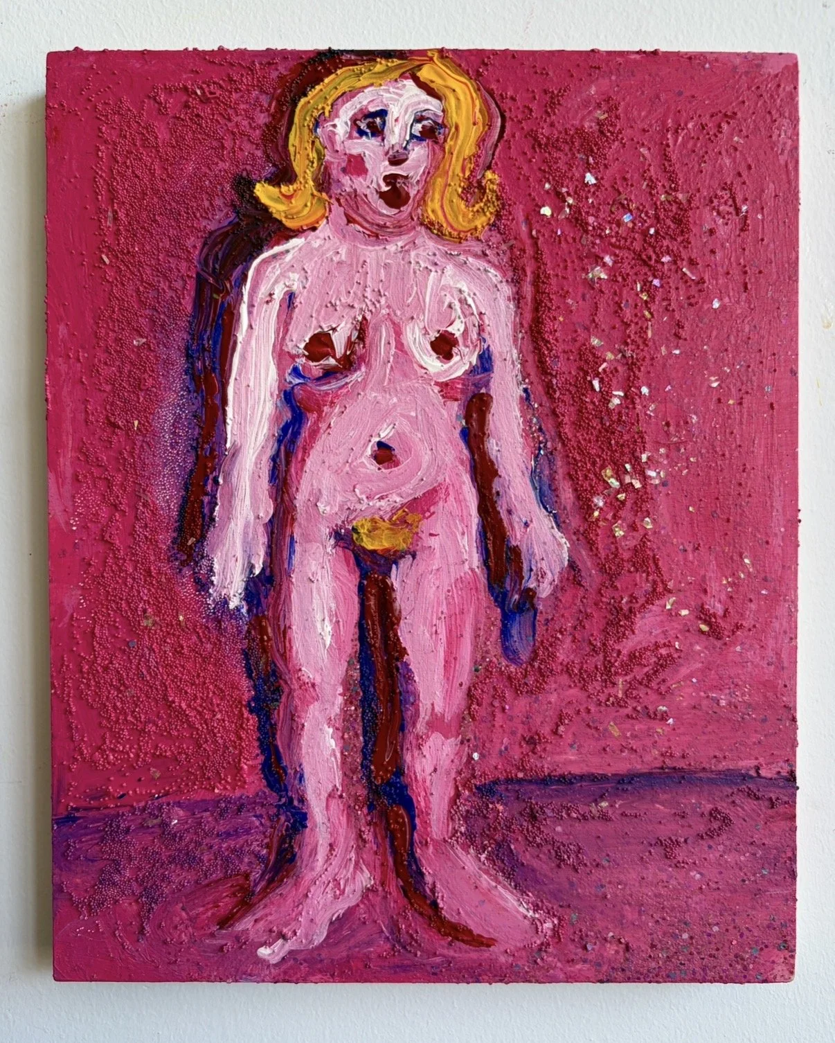 Girl 1
12x9"
Acrylic and glitter on panel