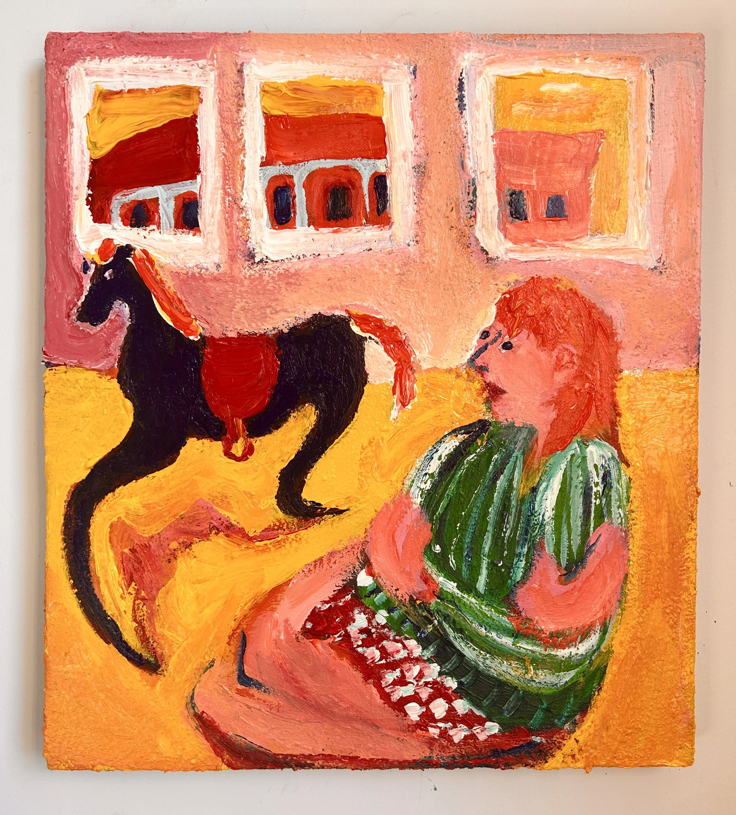 Girl and Horse
18x16"
Acrylic and glitter on canvas