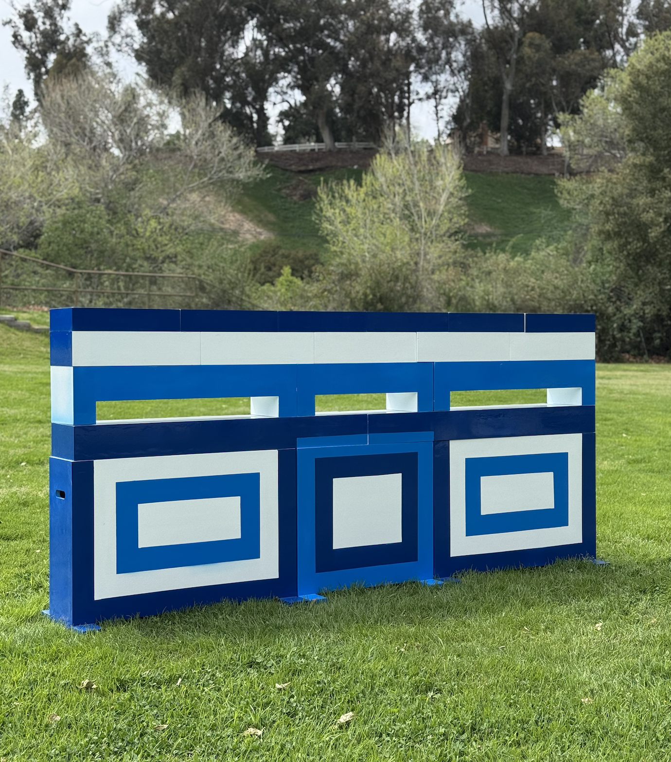 Hand-Painted Blue Jumper Wall
