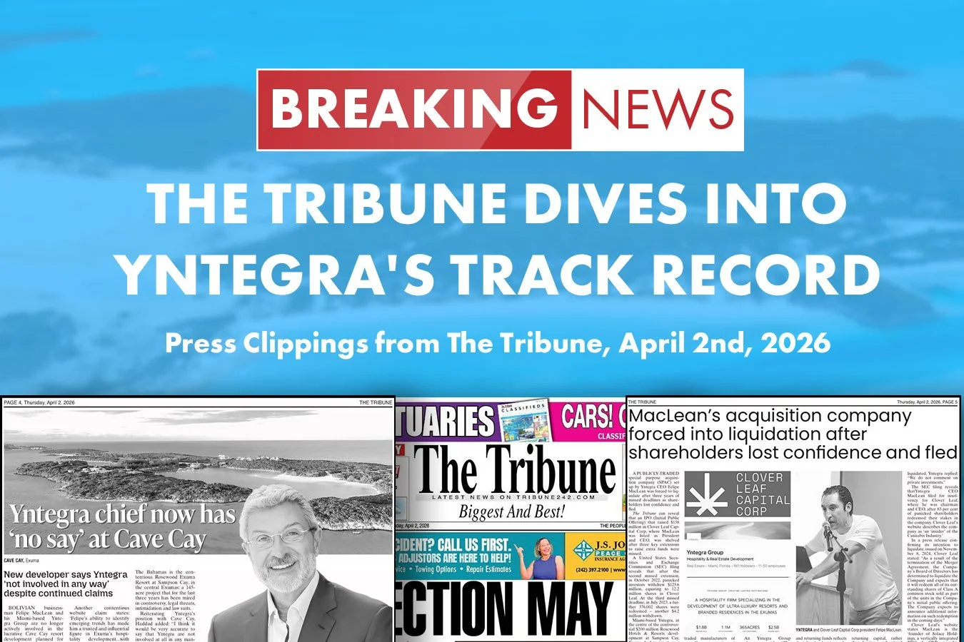 The Tribune's Special Investigation Into Yntegra — Full Press Clippings - April 2nd, 2026