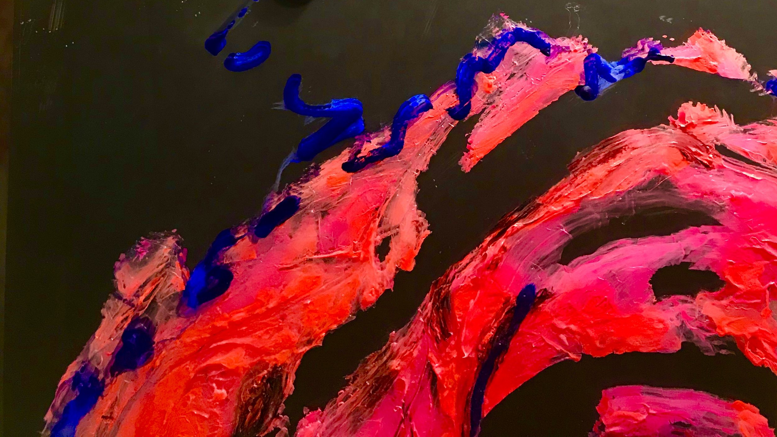 Rosa Efimera #2, acrylic and gesso on mirror - 10 x 16 x in.