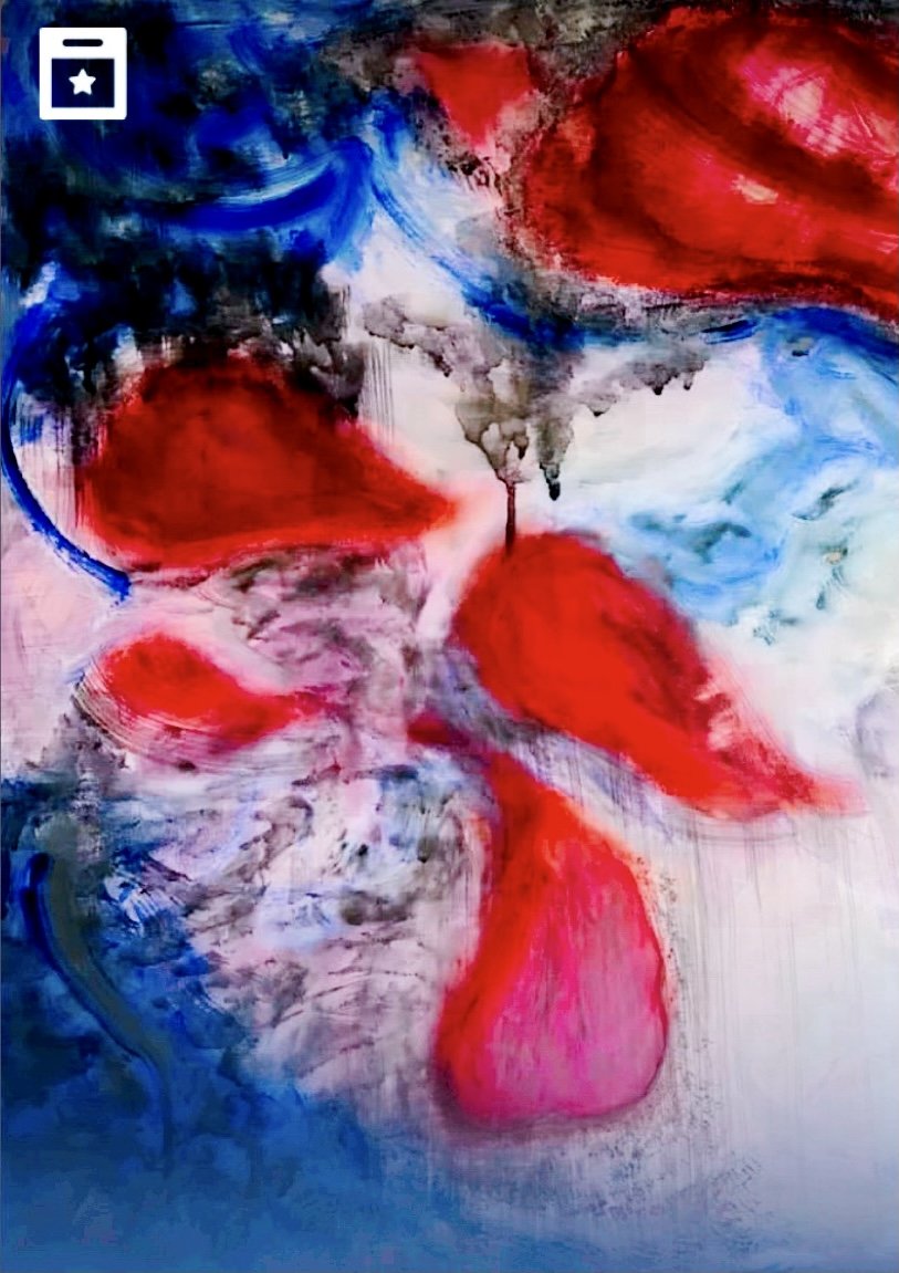 Garden of Wisdom, 2021, Watercolor-gesso on mirror - 33.5 x 35.3 in.