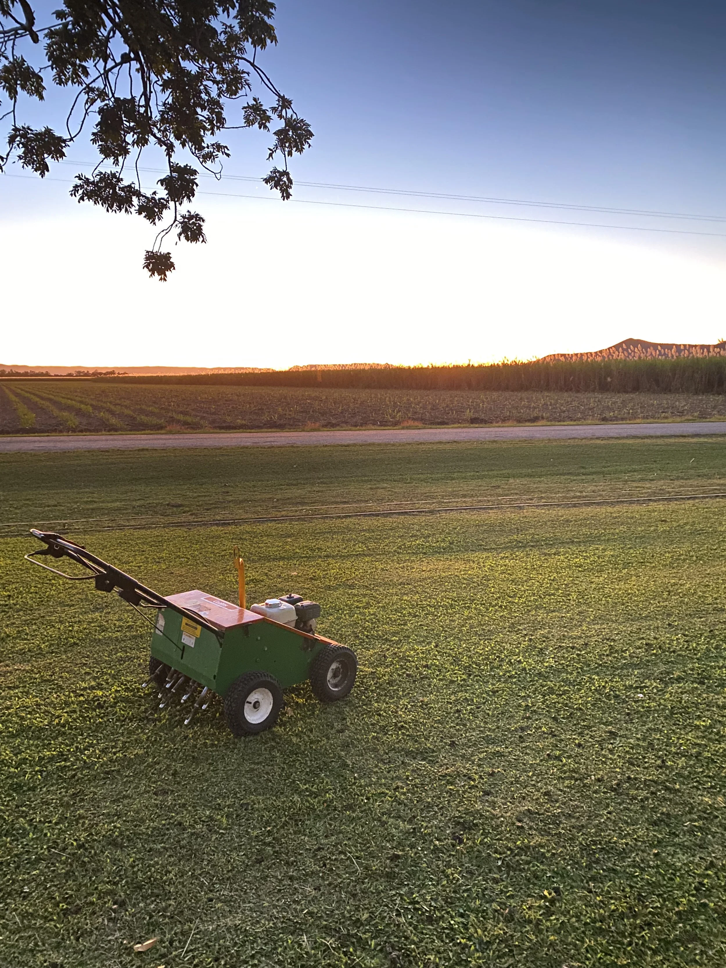 Lawn Corer in Sunset