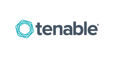 Tenable logo with a geometric hexagon icon and the word 'tenable'