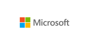 Microsoft logo with four colored squares and the word 'Microsoft'