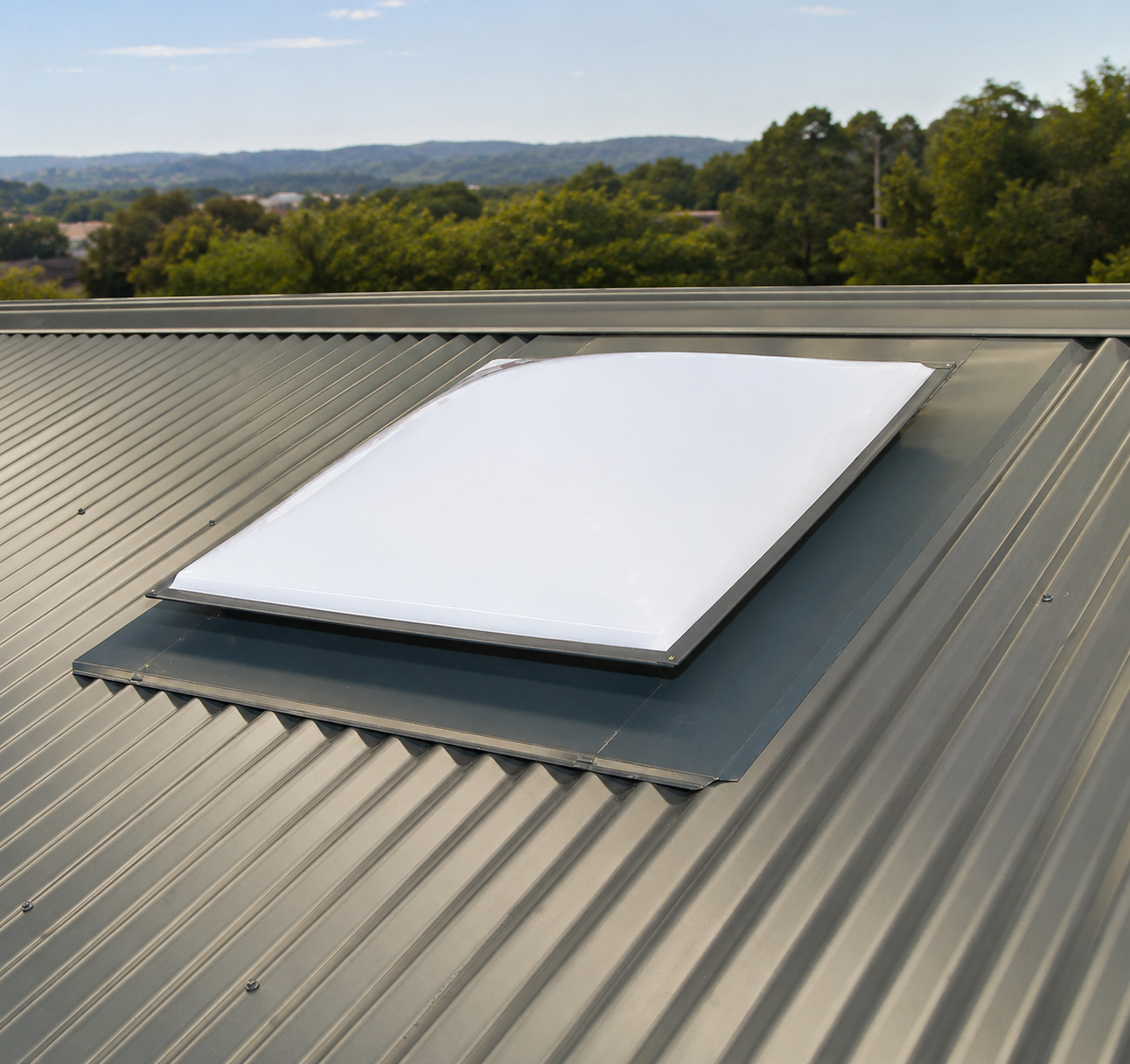 Radiance Skylights acrylic dome installation on roof