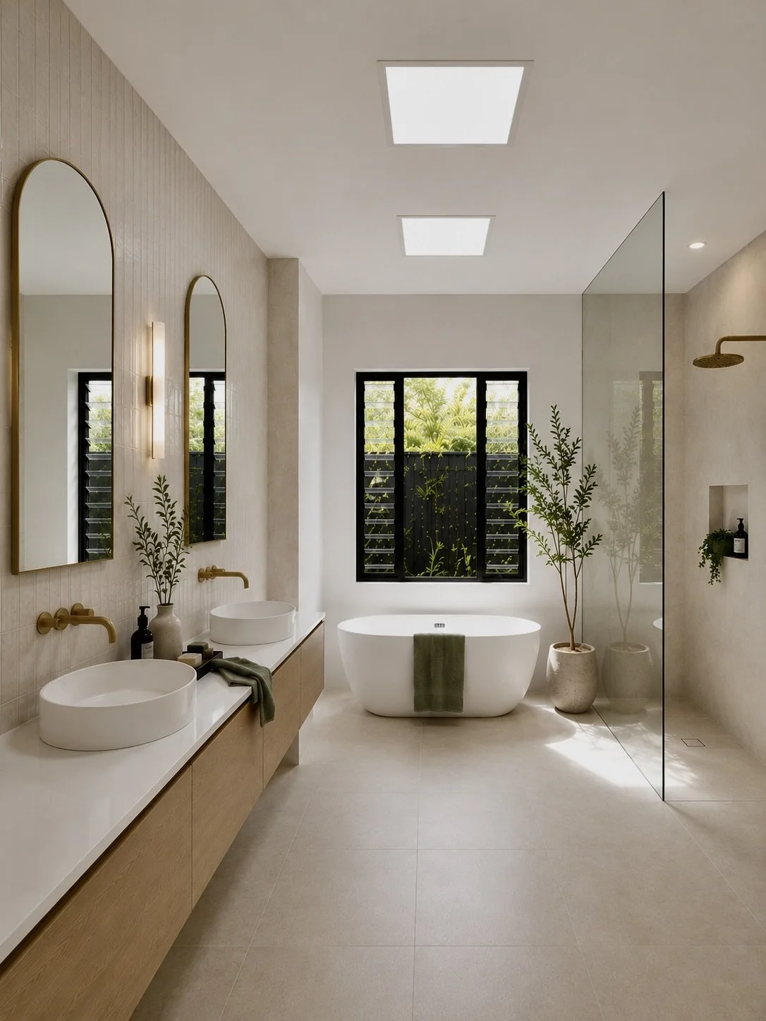 illume skylights brightening up bathroom in Sunshine Coast. 