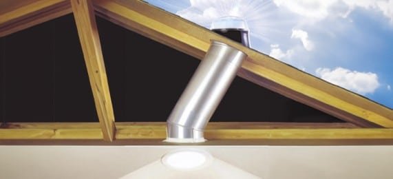solatube skylight tube system in ceiling space