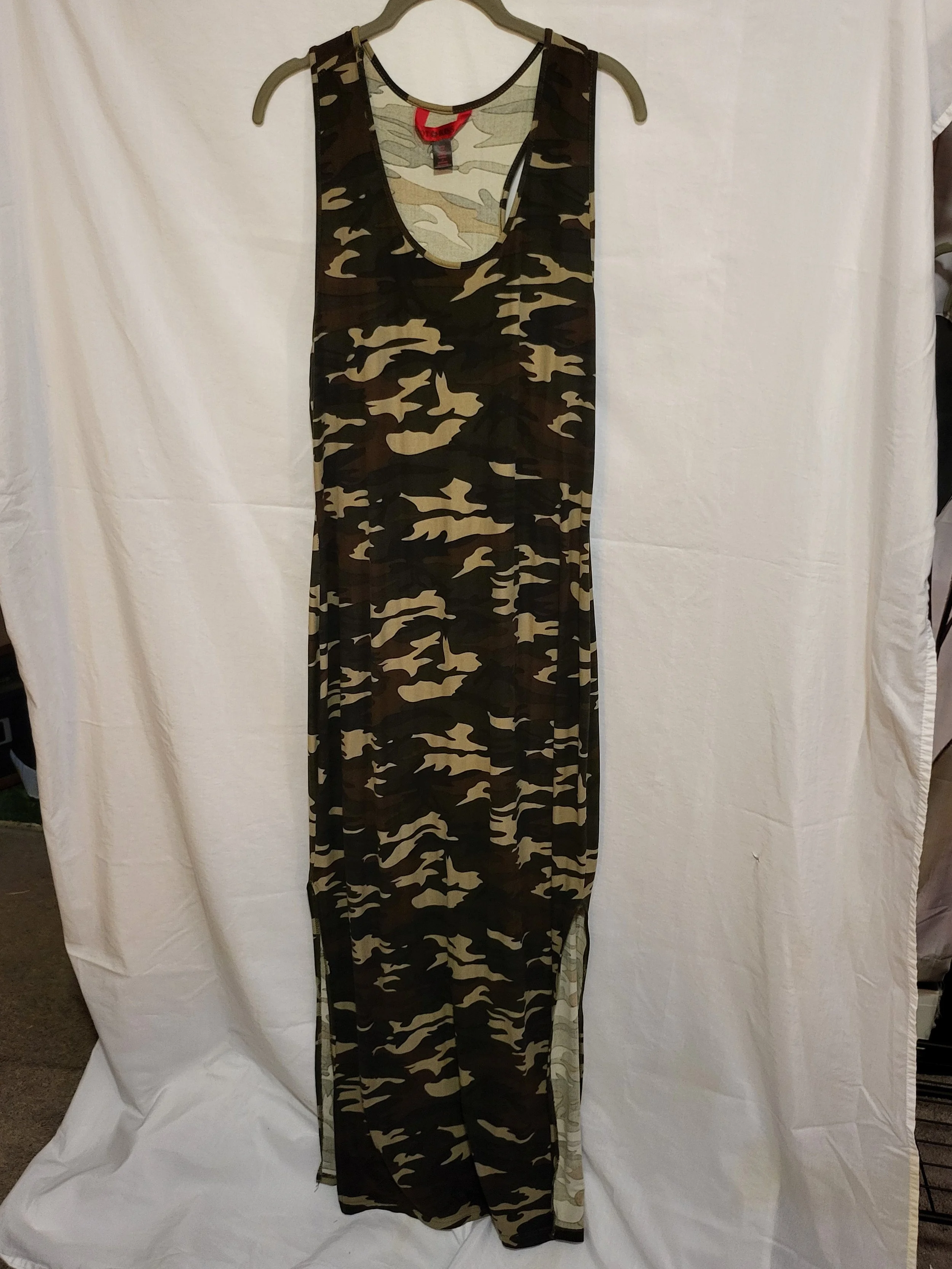 Women's Camoflauge Maxi Dress- 2X