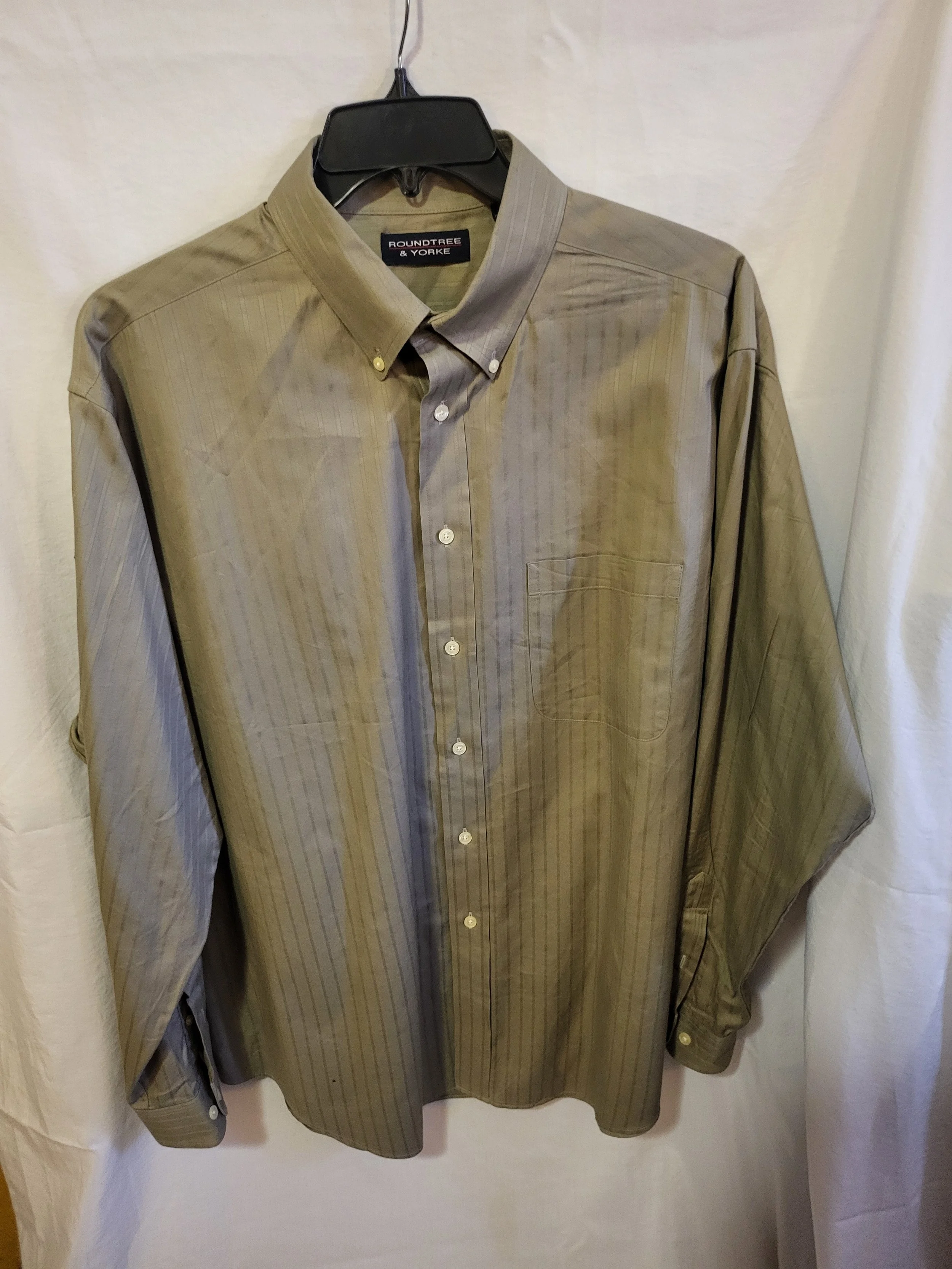 Mens Long Sleeve Dress Shirt- XL