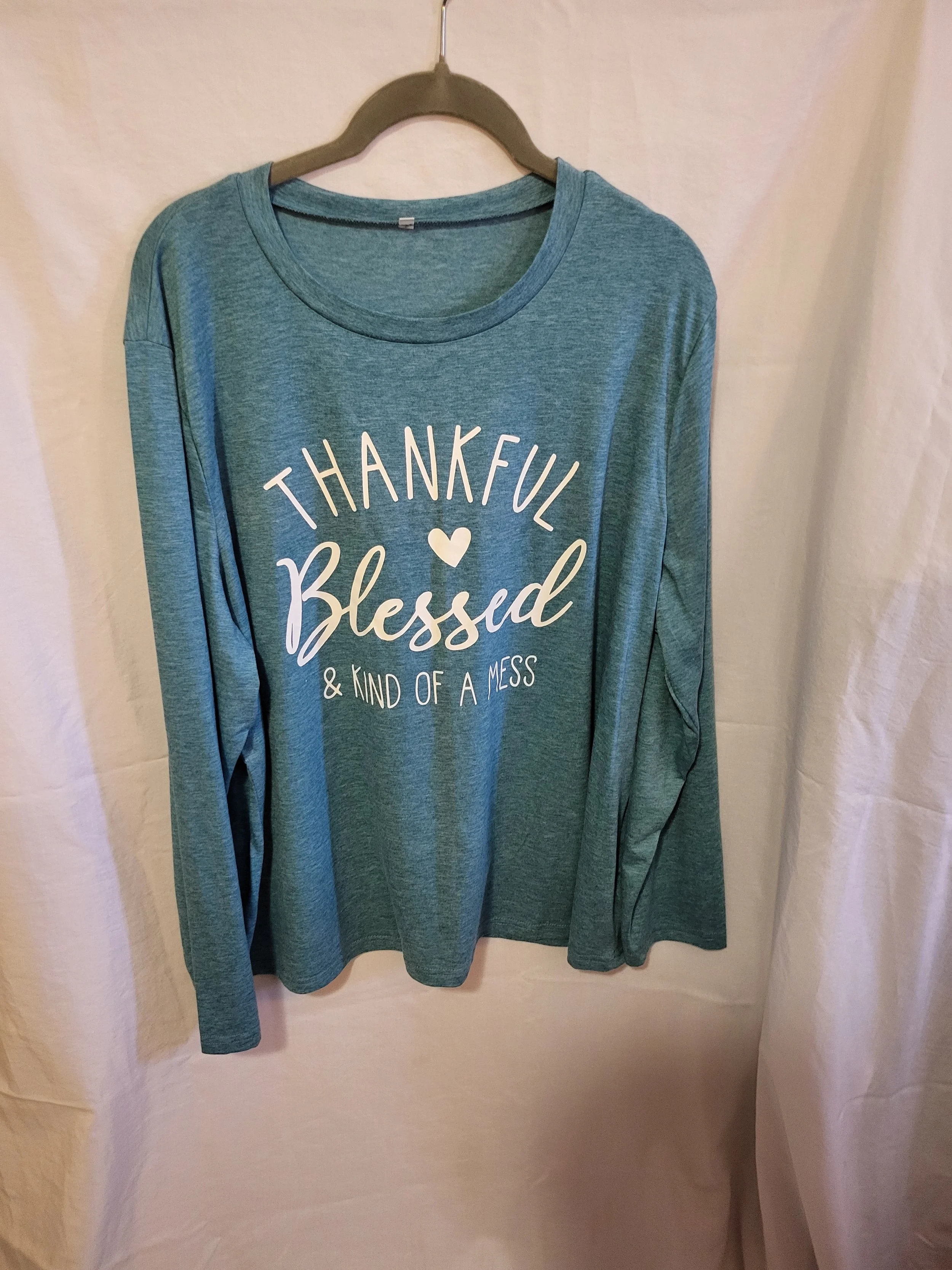 Womens Long Sleeve Graphic Shirt- 2XL