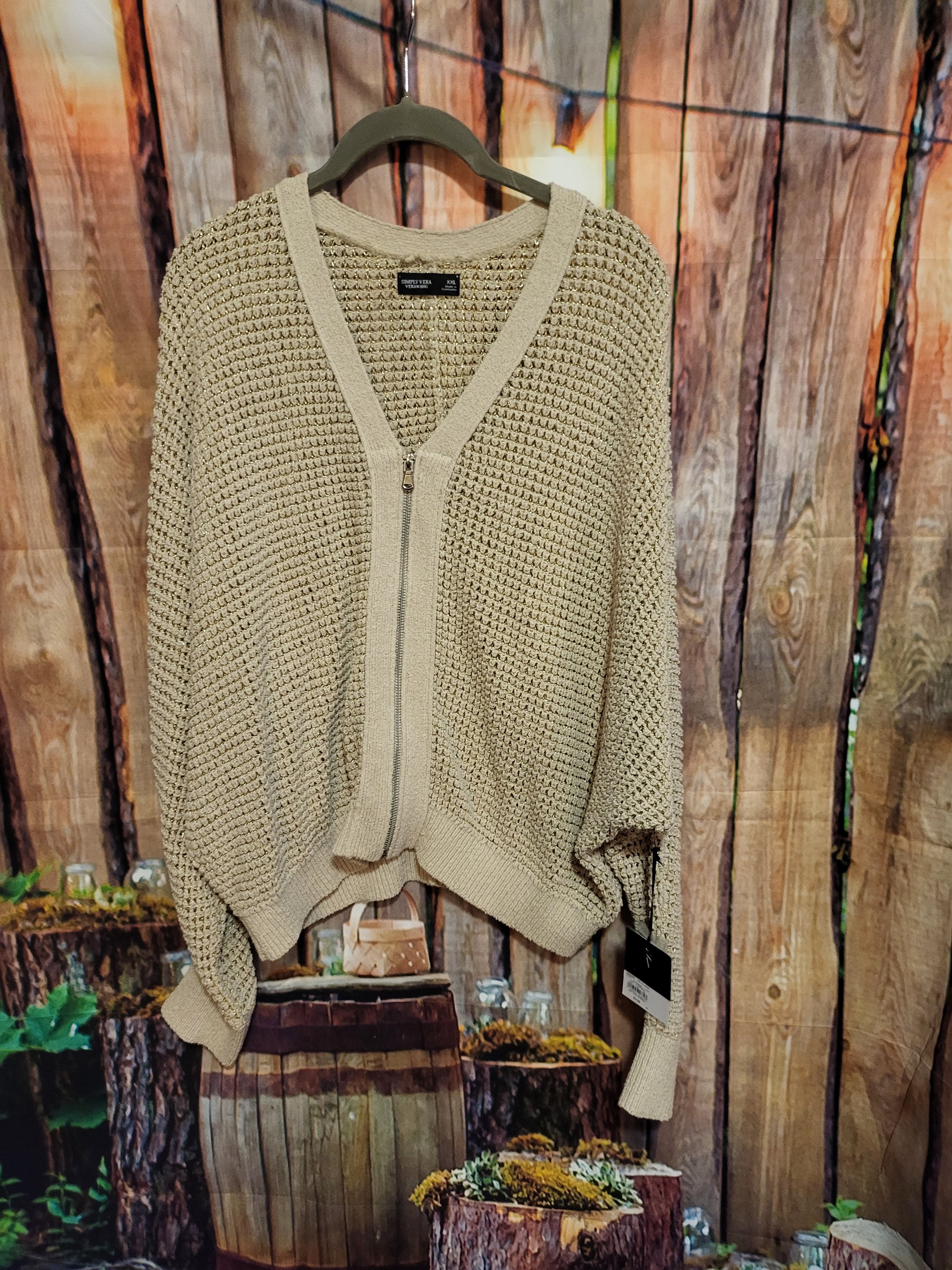 Brand New Womens Zip Up Cardigan Jacket- XXL