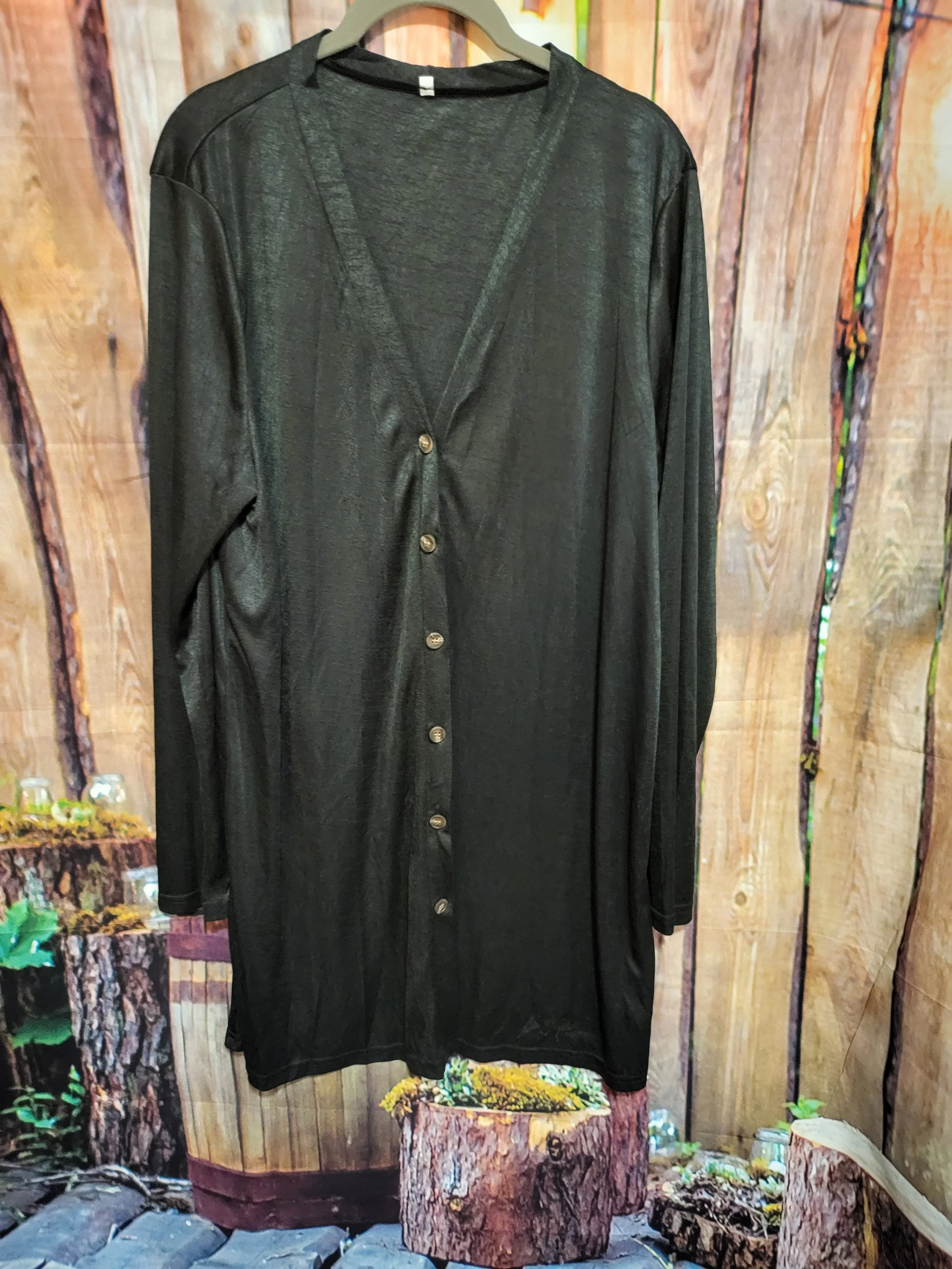 Womens Button Down Cardigan-XXL