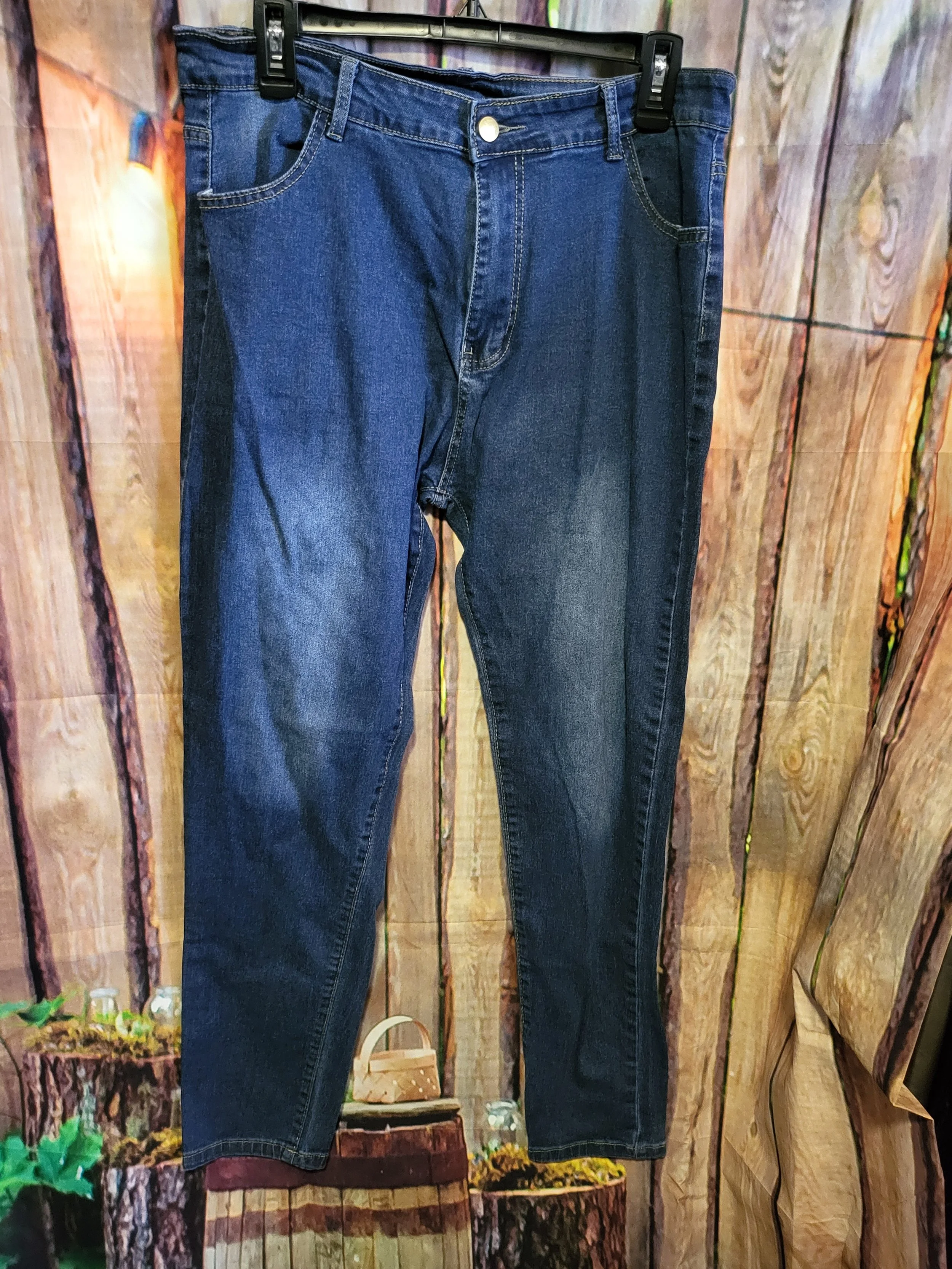 Womens Skinny Leg Jeans- 1XL