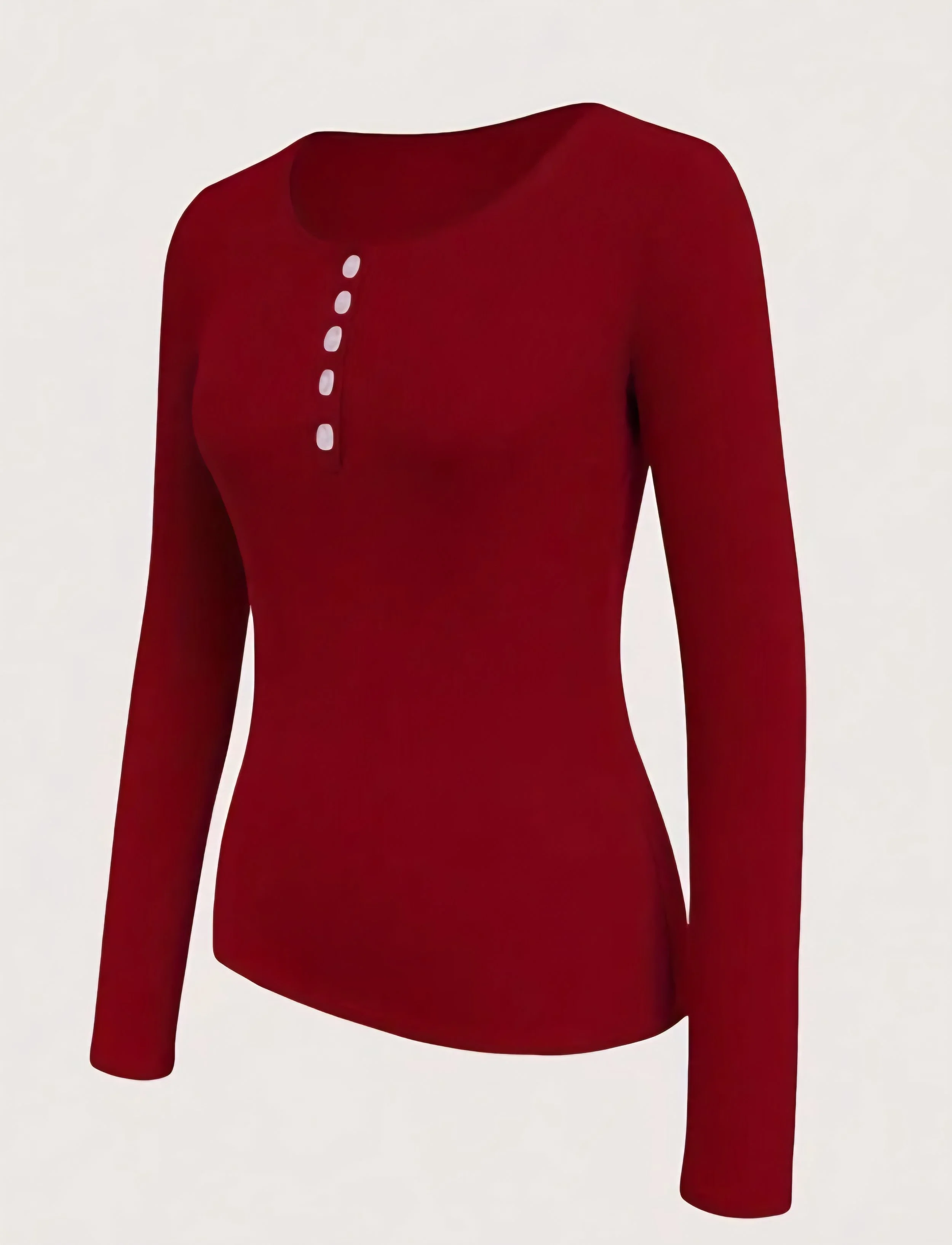 Brand New Womens Long Sleeve Henley Shirt- XXL