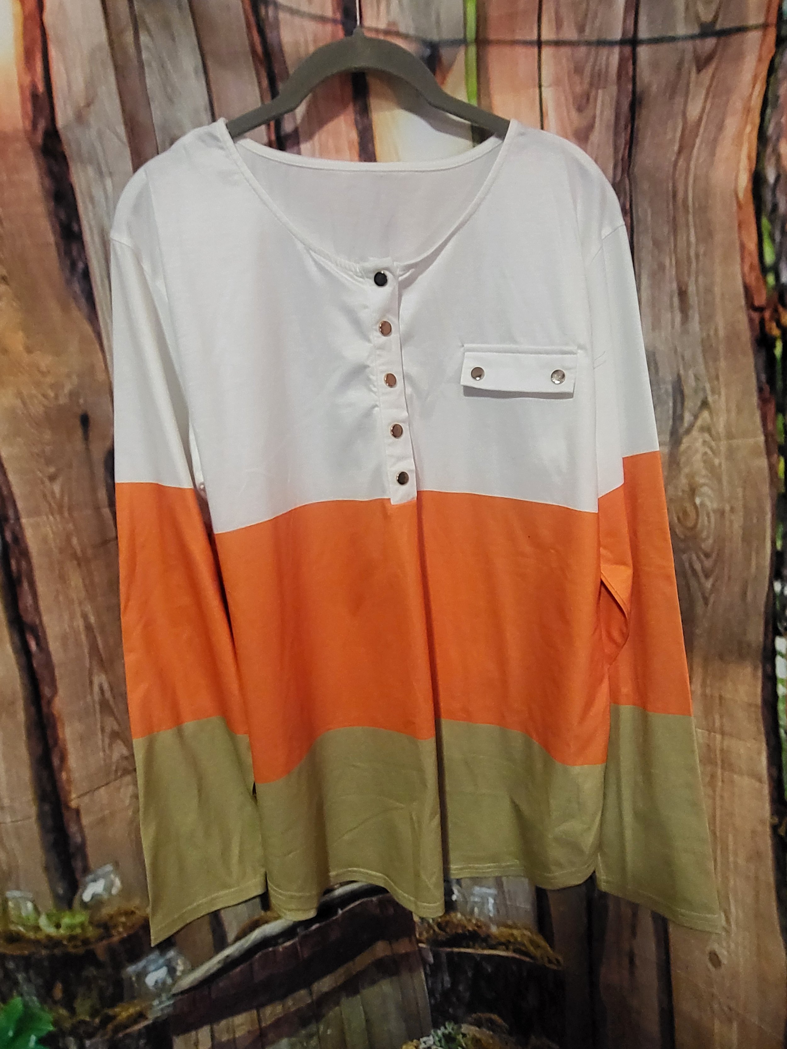 Brand New Womens Multi Colored Long Sleeve Shirt- XXL