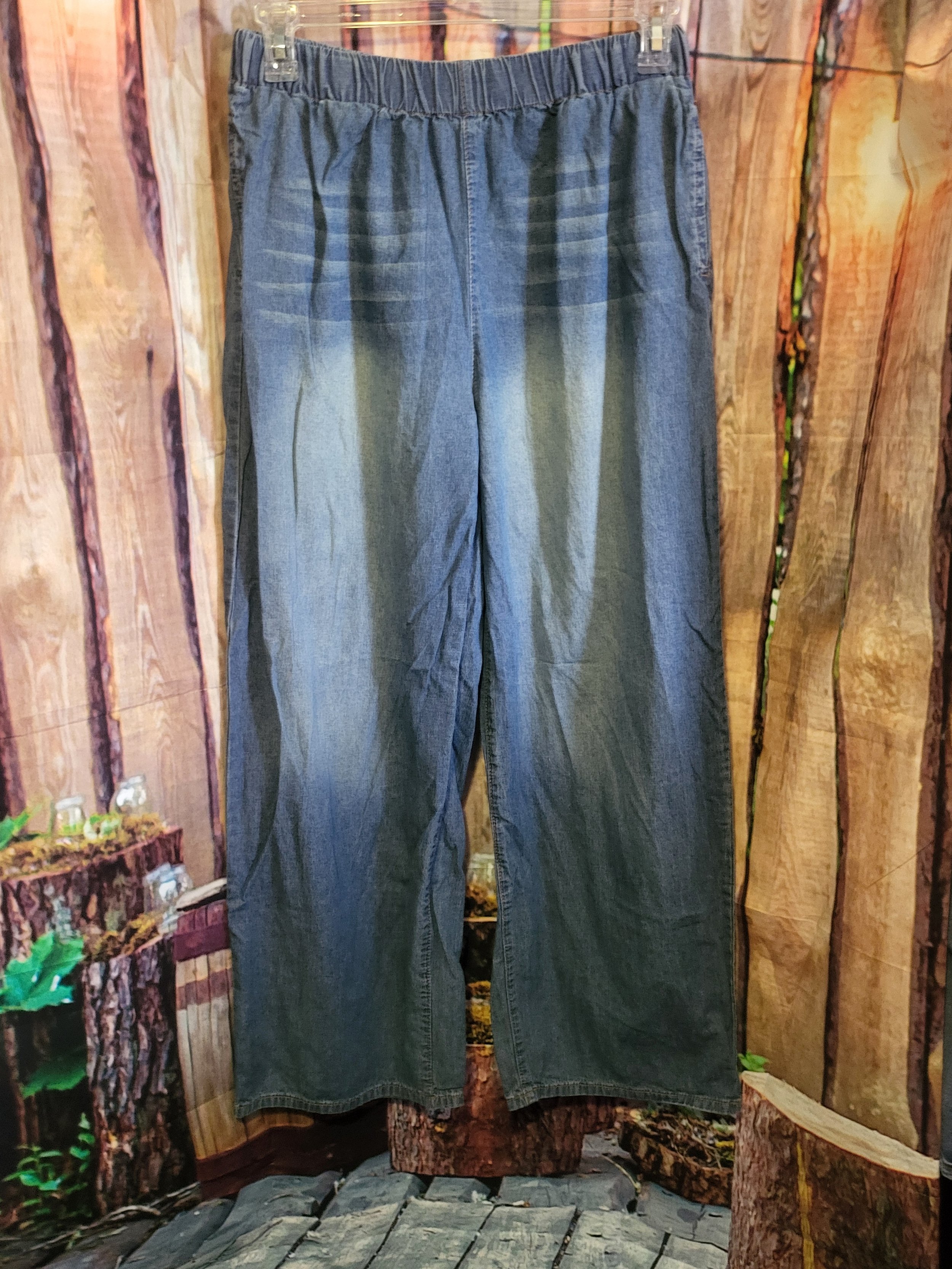 Womens Wide Leg Jeans- 0XL