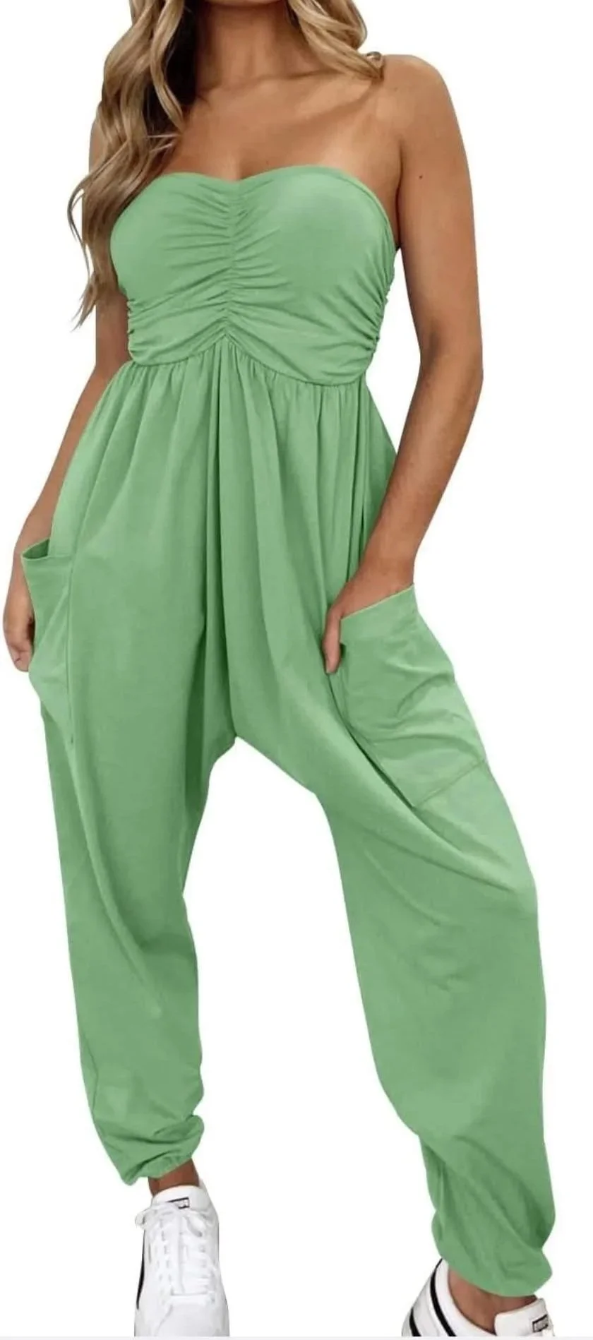 Brand New Green Halter Jumpsuit- L