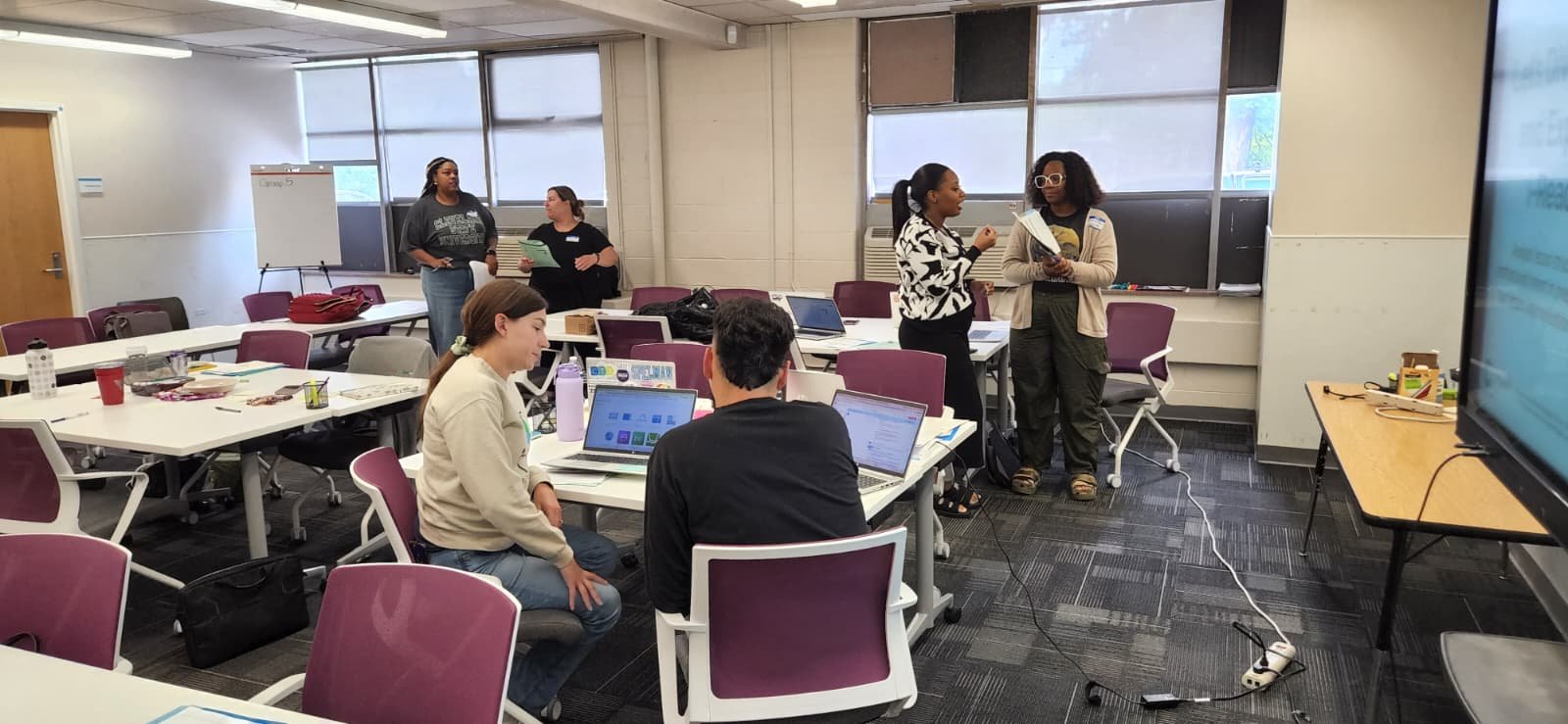 Office space with people co-working