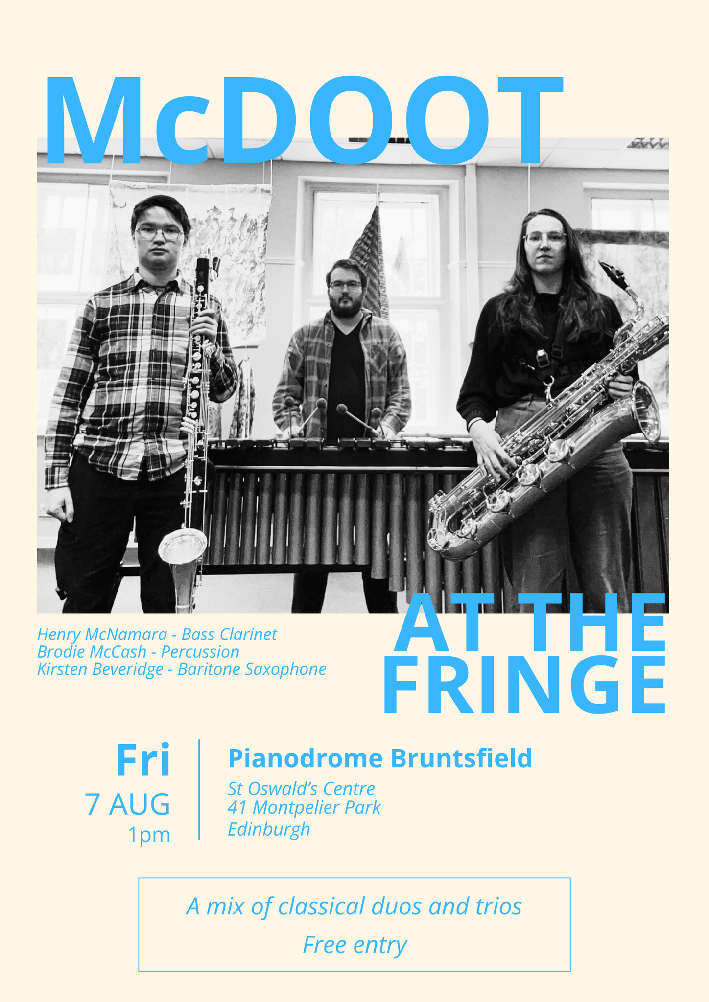 McDOOT - Edinburgh Fringe Festival - Pianodrome Brunstfield - August 2026
