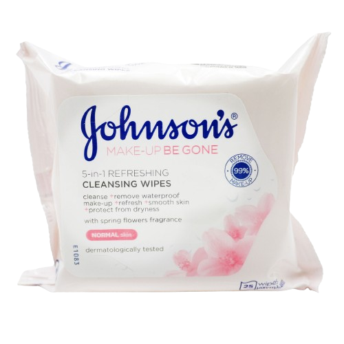JOHNSONS FACE WIPES MAKE UP REFRESHING