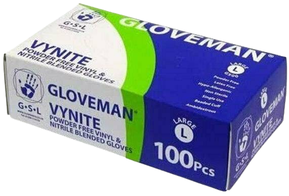 PALLET- G500 – Gloveman Blue PF Vynite  (Vinyl & Nitrile Blend)