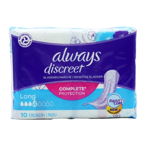 ALWAYS DISCREET PADS LONG ABS.4