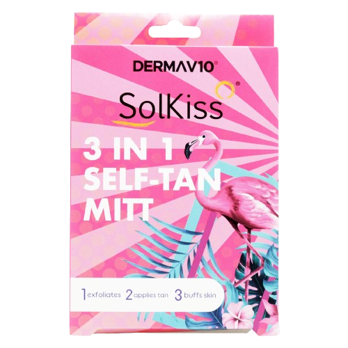 DERMA V10 SOLKISS 3IN1 SELF TANNING MITT