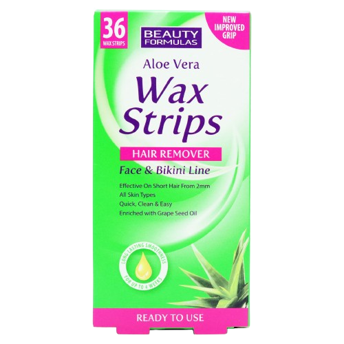 BEAUTY FORMULAS WAX STRIPS ALOE VERA FACE&BIKINI