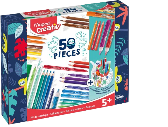 COLOURING KIT 50 PCS MAPED CREATIV