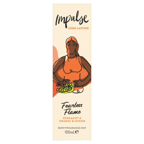 IMPULSE BODY MIST FEARLESS FLAME BERGAMOT ORANGE