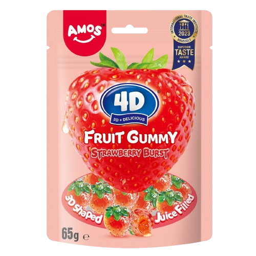 AMOS 4D FRUIT STRAWBERRY BURST GUMMY