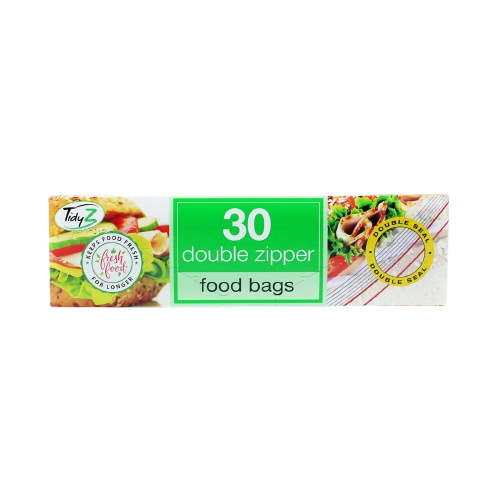 TIDYZ FOOD BAGS DOUBLE ZIPPER