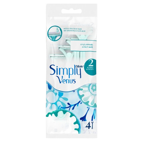 GILLETTE DISPOSABLE RAZORS SIMPLY VENUS 2