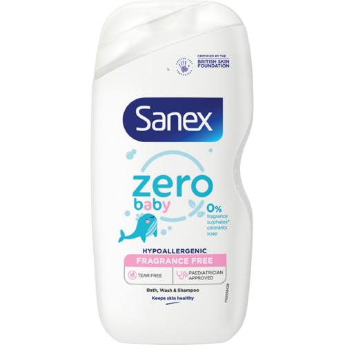 SANEX BABY WASH ZERO % BABY FRAG FREE