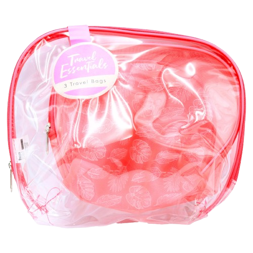 COSMETIC BAGS TRAVEL ESSENTIALS 3PK