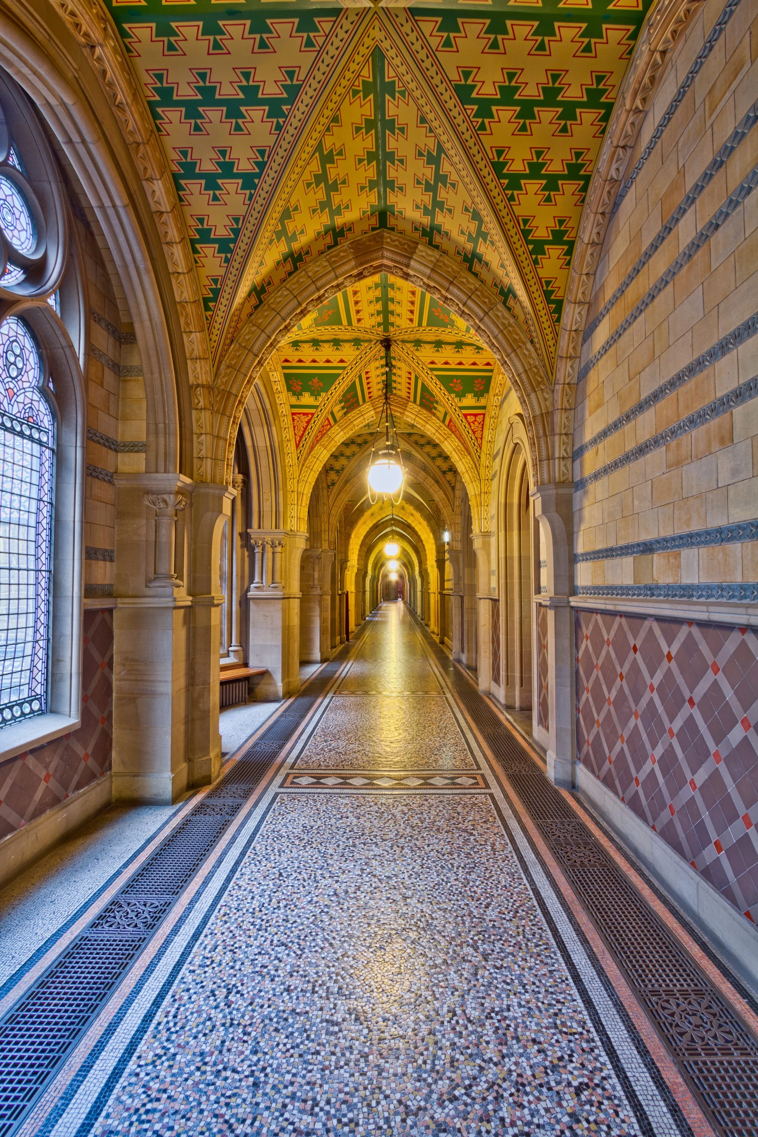 Manchester Town Hall - Corridor, Manchester, England, UK.