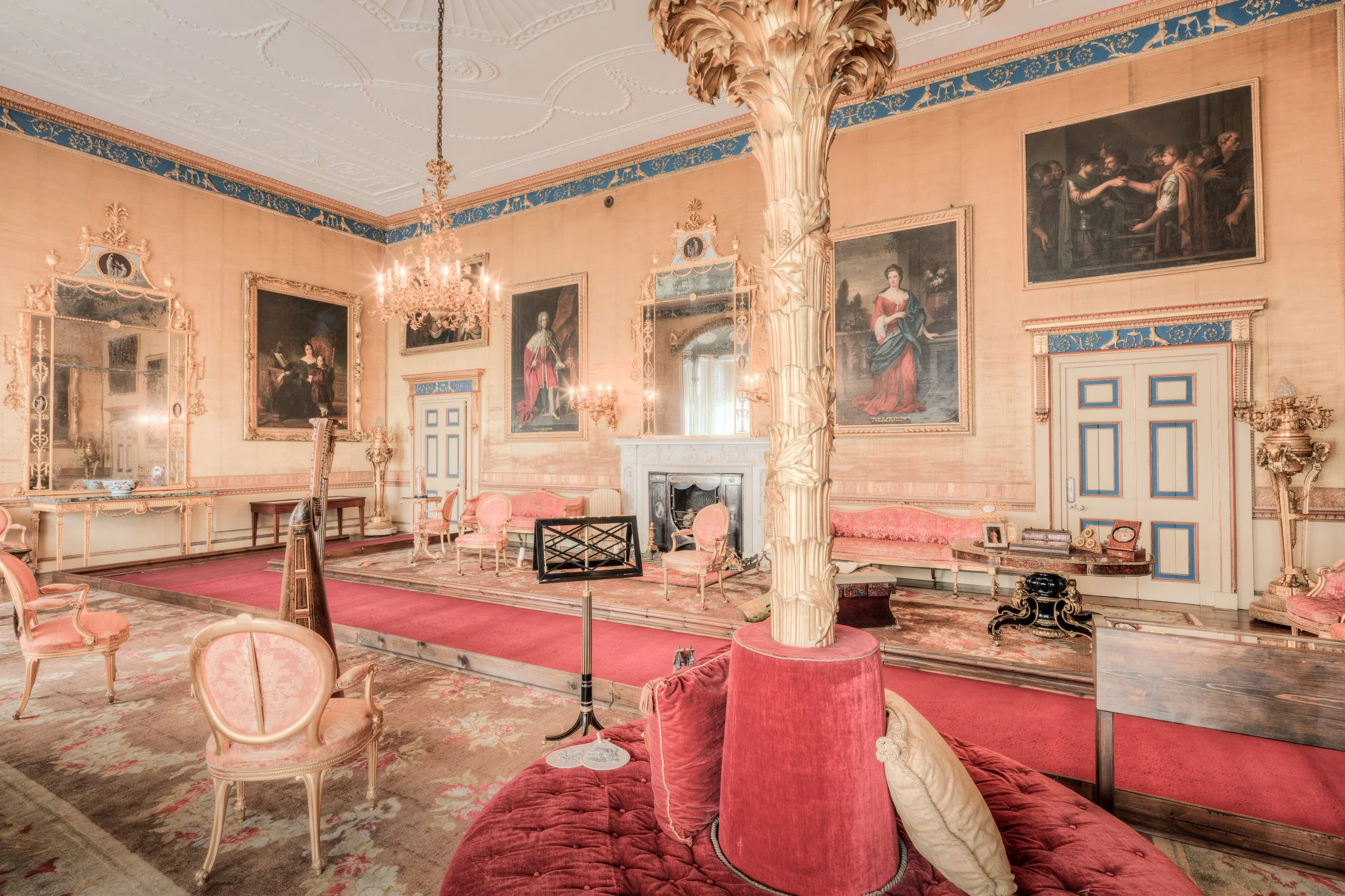 Burton Constable Hall - The Great Drawing Room, Hull, England, UK.