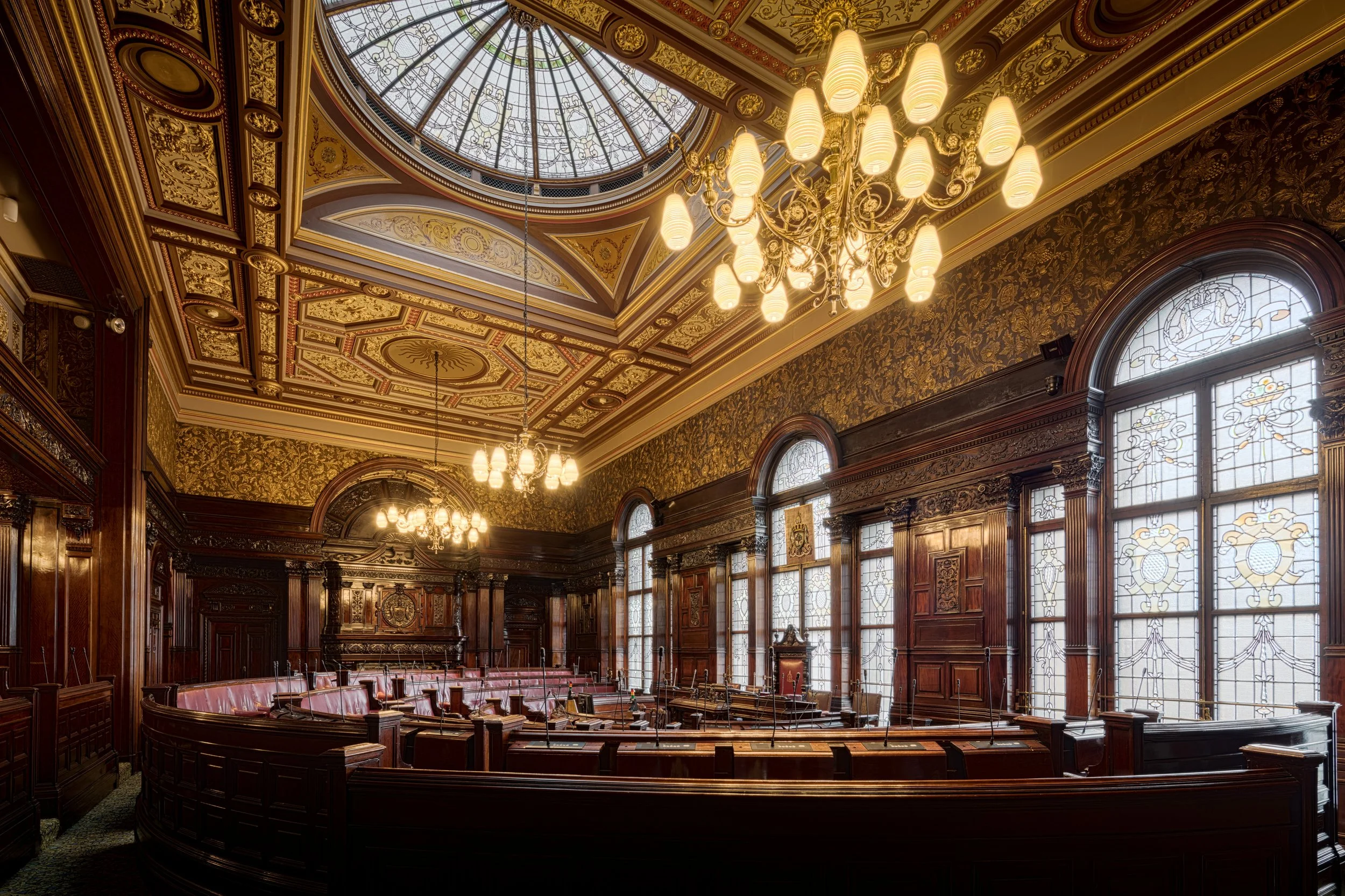 Glasgow City Chambers - Council Chamber , Glasgow, Scotland, UK.