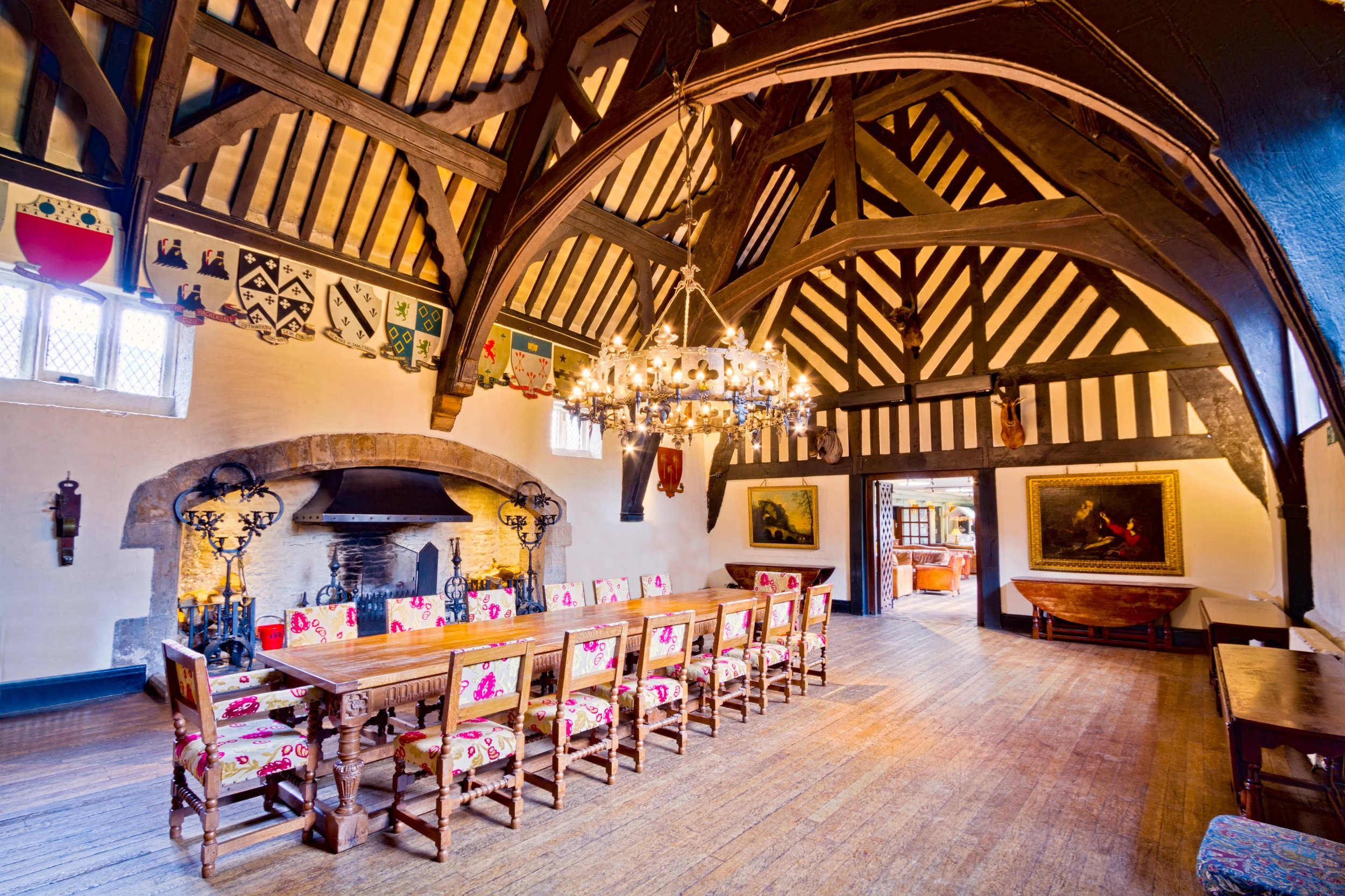 Samlesbury Hall - The Great Hall, Preston, England, UK.