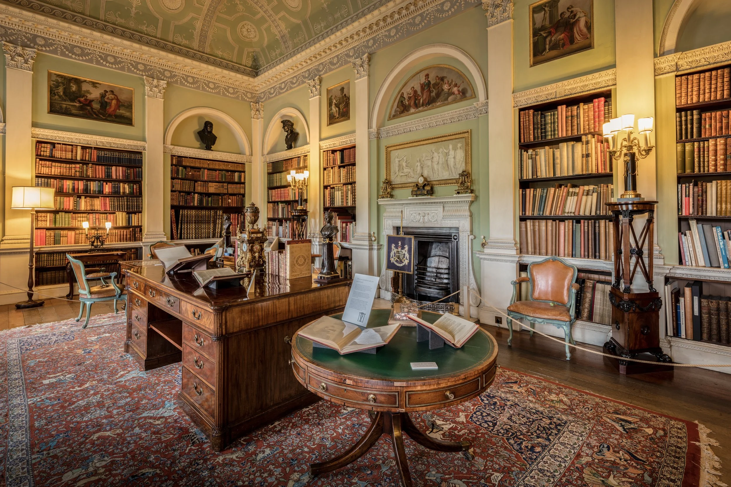Harewood House - The Old Library, Leeds, England, UK.
