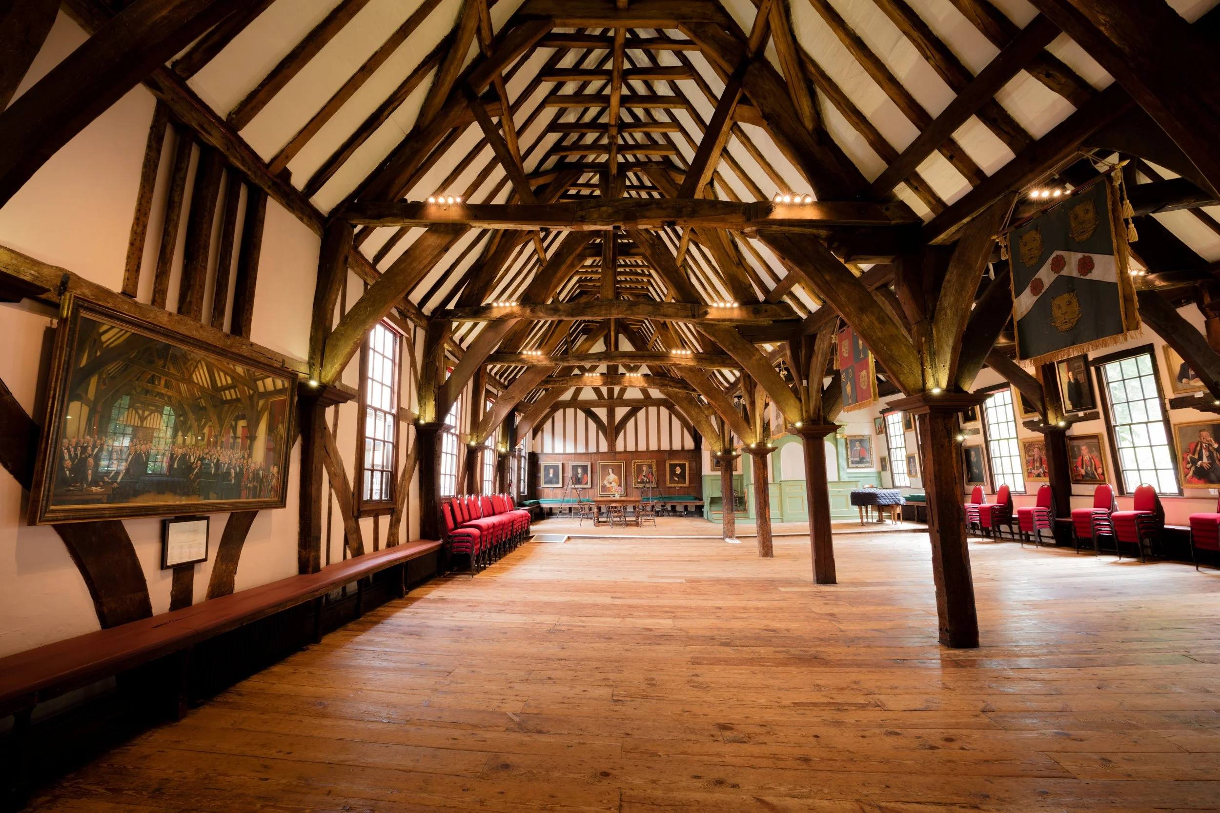 The Merchant Adventurers' Hall - The Great Hall, York, England, UK.