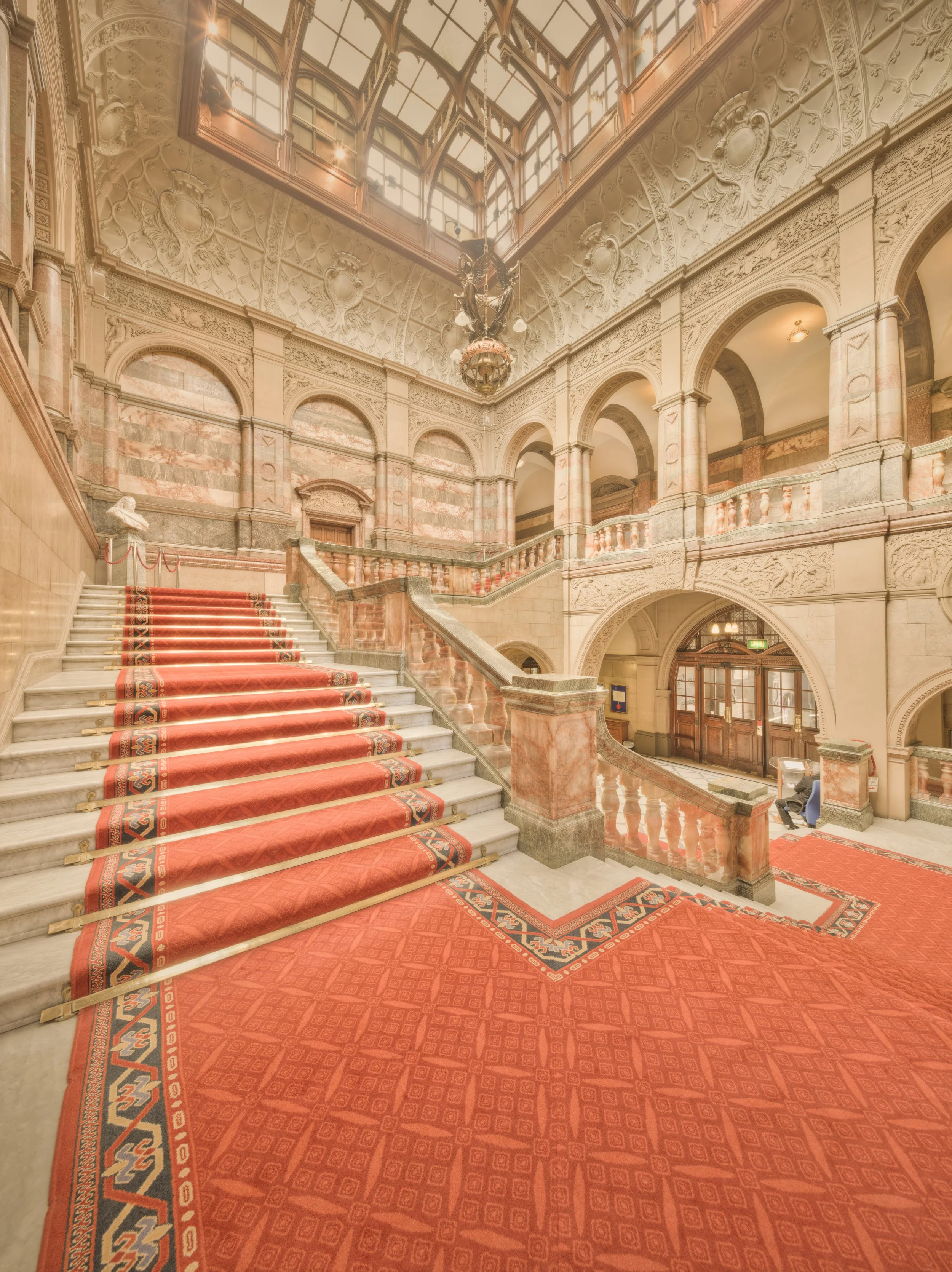 Sheffield Town Hall - Staircase, Sheffield, England, UK.