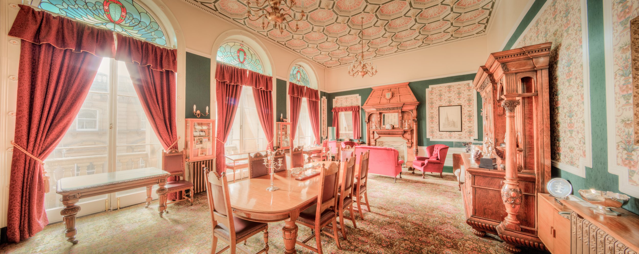 Halifax Town Hall - Mayors Office, Halifax, England, UK.